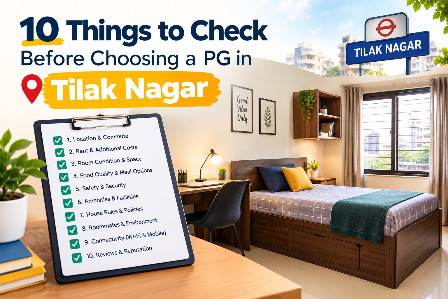 10 Things to Check Before Choosing a PG in Tilak Nagar